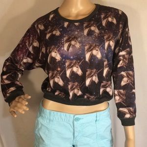 Forever 21 Unicorn Galaxy Sweatshirt, Size S